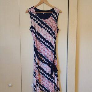 Studio One Blue and Pink Sleeveless Sundress